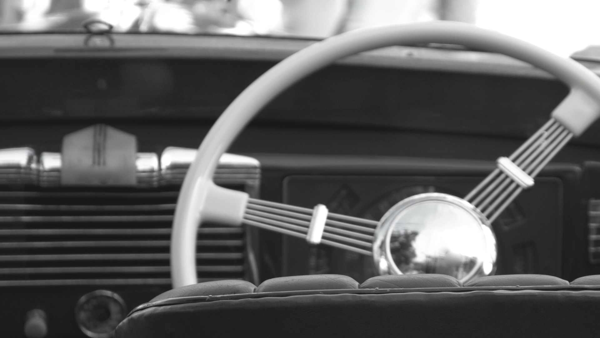 volante de un coche antiguo